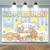 Sanrio Cinna Morolls Happy Birthday Party Decoration Backdrop For Kids