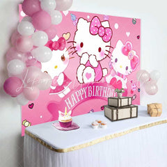 Sanrio Hello Kitty Birthday Decorations Backdrop For Kids Girls