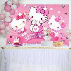 Sanrio Hello Kitty Birthday Decorations Backdrop For Kids Girls