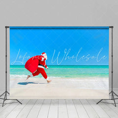 Lofaris Santa Beach Xmas In July Backdrop For Home Decor