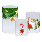 Santa Claus Christmas Holiday Themed Cover Cylinders Kit