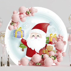 Santa Claus Round Backdrop for Christmas Party Decor Ideas
