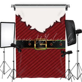 Lofaris Santa Claus White Beard Black Belt Christmas Backdrop