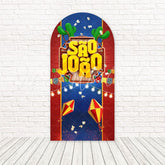 Sao Joao June Festival Fire Joy Arch Backdrop For Colorful Tradition