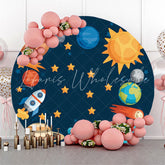 Lofaris Satellite Star Planet Theme Round Backdrop For Party