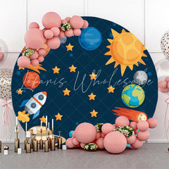 Lofaris Satellite Star Planet Theme Round Backdrop For Party