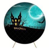 Scary Halloween Round Backdrop for Spooky Party Theme