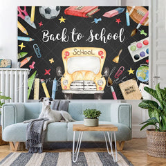 Lofaris School Bus Classroom stationery Back to Backdrop