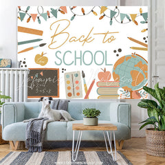 Lofaris School Little Pattern And Flags Back To Backdrop