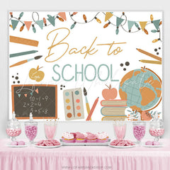 Lofaris School Little Pattern And Flags Back To Backdrop