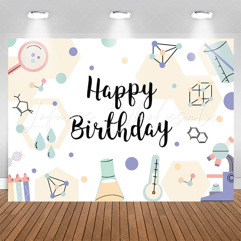 Lofaris Science Chemical Instruments Boys Birthday Backdrop