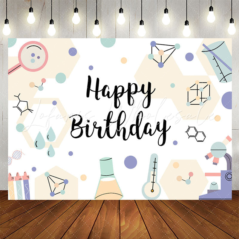 Lofaris Science Chemical Instruments Boys Birthday Backdrop
