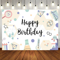 Lofaris Science Chemical Instruments Boys Birthday Backdrop