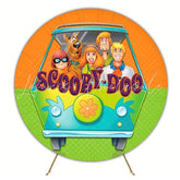 Scooby-Doo Mystery Gang Round Backdrop For Cartoon Party Theme