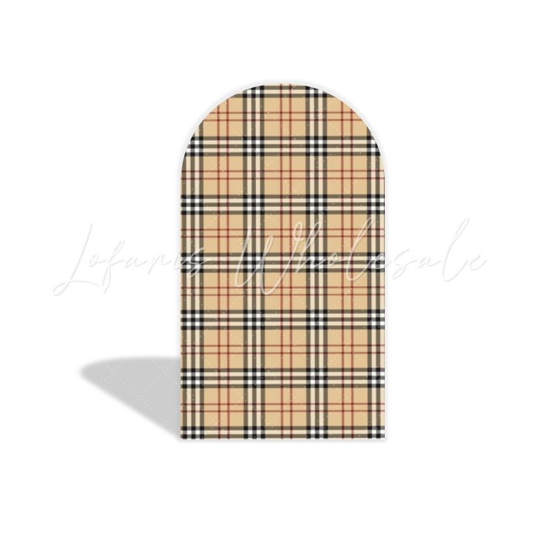 Scottish plaid pattern arch Birthday Party Arch Backdrop Wall Cloth Cover