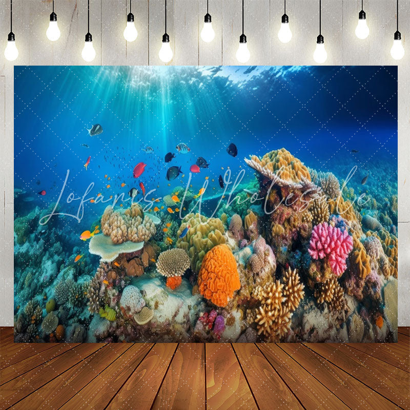 Lofaris Sea Floor Coralline Fish Light Birthday Backdrop