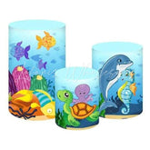 Seabed Ocean Life Themed Cover Cylinders Kit