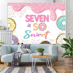 Lofaris Seven Is So Sweet Candyland Happy Birthday Backdrop