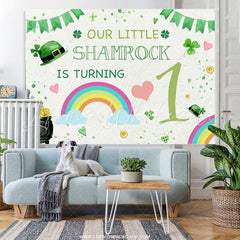 Lofaris Shamerock Is Turning 1 Rainbow Birthday Backdrop