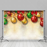 Lofaris Shiny And Sweet Christmas Balls Simple Holiday Backdrop