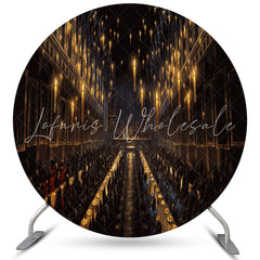 Lofaris Shiny Candles In The Church Circle Birthday Backdrop