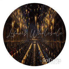 Lofaris Shiny Candles In The Church Circle Birthday Backdrop