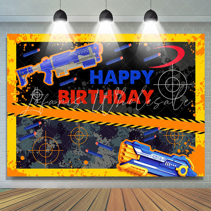 Lofaris Shooting Fire Game Excited Happy Birthday Backdrop