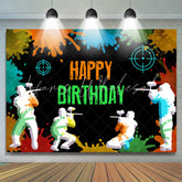 Lofaris Shooting Game Happy Birthday Backdrop For Youth