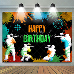 Lofaris Shooting Game Happy Birthday Backdrop For Youth