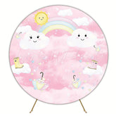 Shower of Blessings Round Backdrop for Spiritual Celebration