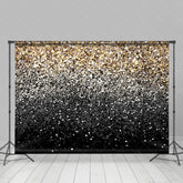 Lofaris Silver And Golden Snowy Bokeh Winter Backdrop