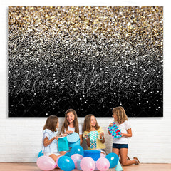 Lofaris Silver And Golden Snowy Bokeh Winter Backdrop