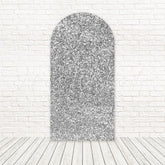 Silver Glitter Sparkling Arch Backdrop For Elegant Party Themes