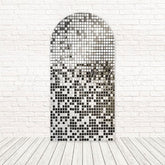 Silver Sequin Shimmering Arch Backdrop For Glamorous Celebrations