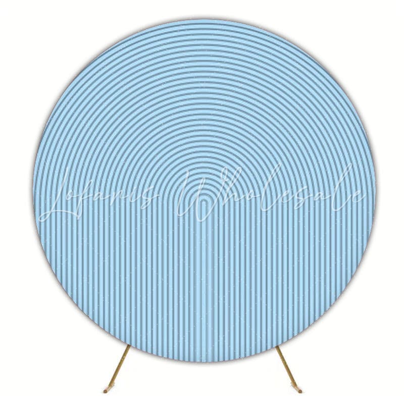 Simple Blue Round Backdrop For Casual Party Celebration Theme