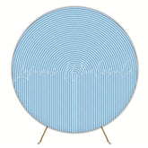 Simple Blue Round Backdrop For Casual Party Celebration Theme