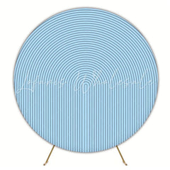 Simple Blue Round Backdrop For Casual Party Celebration Theme