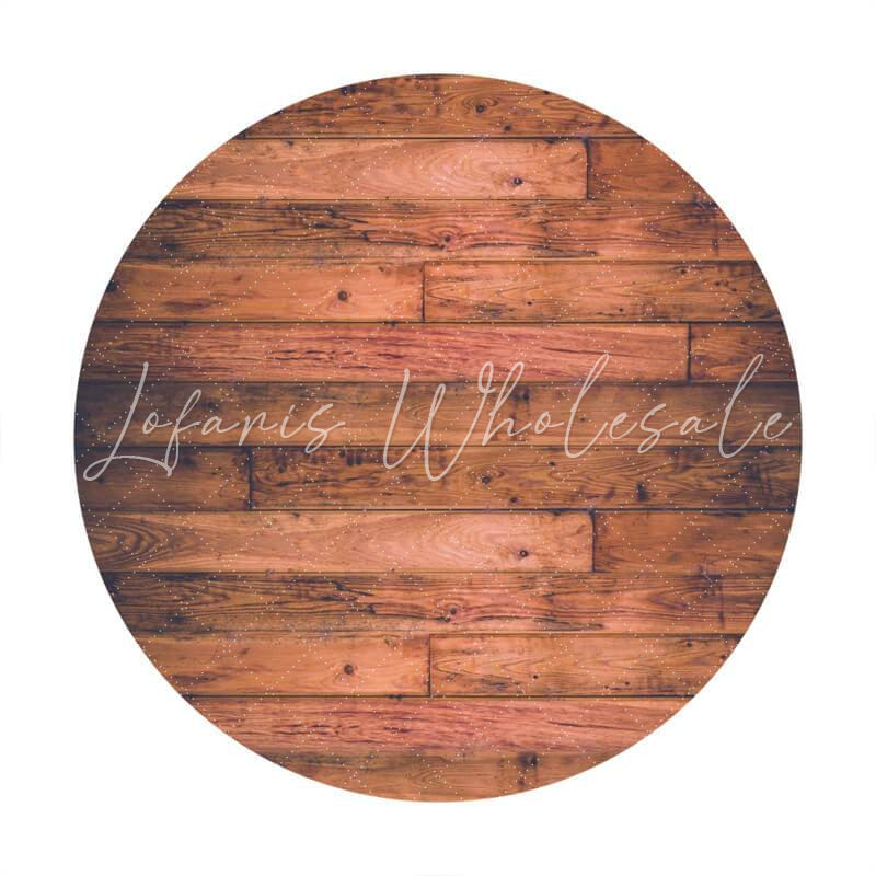 Lofaris Simple Circle Wood Baby Shower Backdrop Decoration