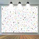 Lofaris Simple Colorful Dots Stars White Backdrop for Birthday