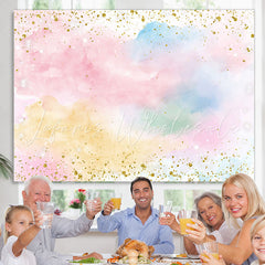 Lofaris Simple Colorful Sky Cloud Happy Birthday Backdrop