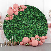 Lofaris Simple Custom Circle Green Leaves Wedding Backdrop