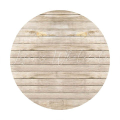 Lofaris Simple Custom Circle Wood Baby Shower Backdrop For Boy