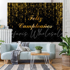 Lofaris Simple Dark Color Bokeh Lines Birthday Backdrop