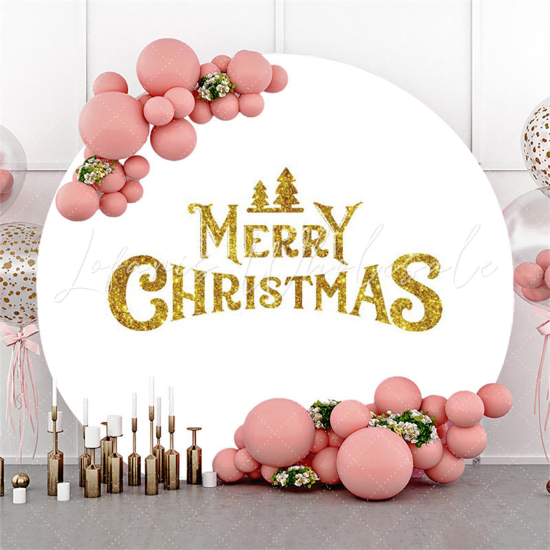 Lofaris Simple Gold Glitter Merry Christmas Party Bakdrops