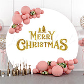 Lofaris Simple Gold Glitter Merry Christmas Party Bakdrops