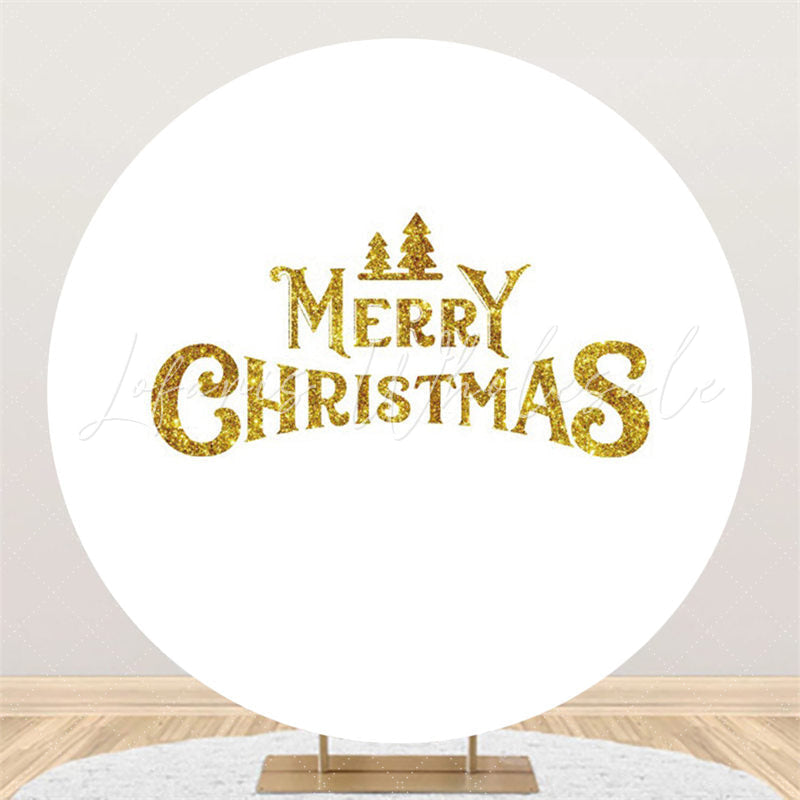 Lofaris Simple Gold Glitter Merry Christmas Party Bakdrops