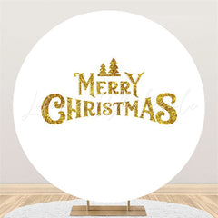 Lofaris Simple Gold Glitter Merry Christmas Party Bakdrops