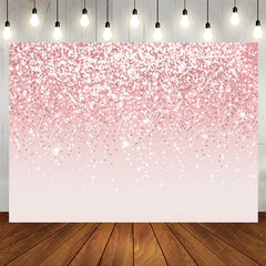 Lofaris Simple Pink Glitter Bokeh Birthday Backdrop For Girl