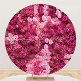 Lofaris Simple Pink Rose Custom Circle Wedding Backdrop Decoration