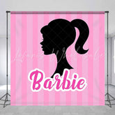 Lofaris Simple Pink Stripe Princess Party Backdrop For Girls